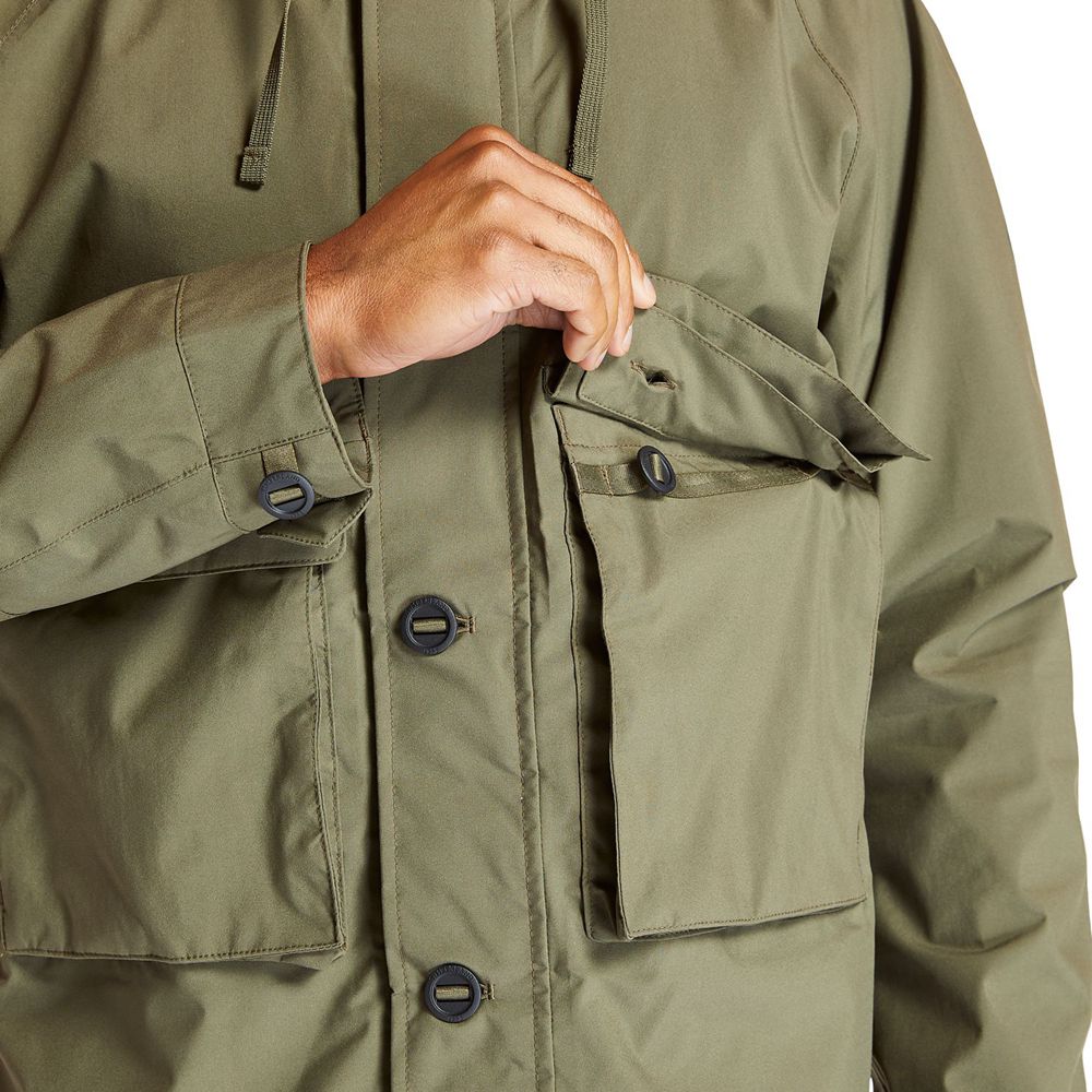 Timberland Mens Jackets Ecoriginal Waterproof Worker - Olive - India BZ1264589